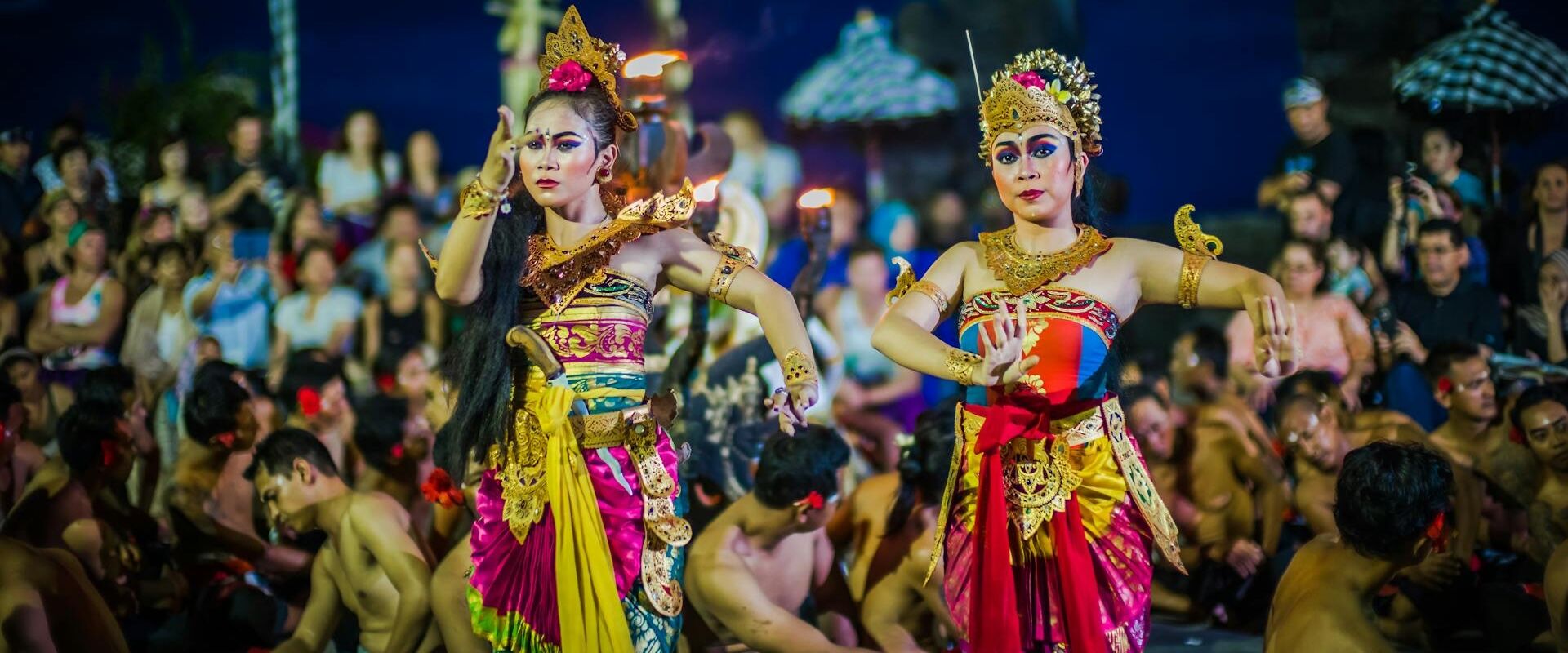 Indonesia’s traditional dances and temples on an Indonesia Travel banner by Legend Travel Group.